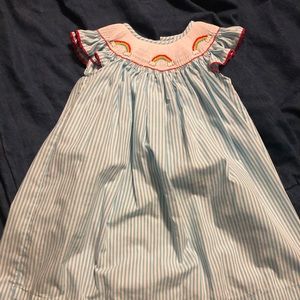 Smocked rainbow dress